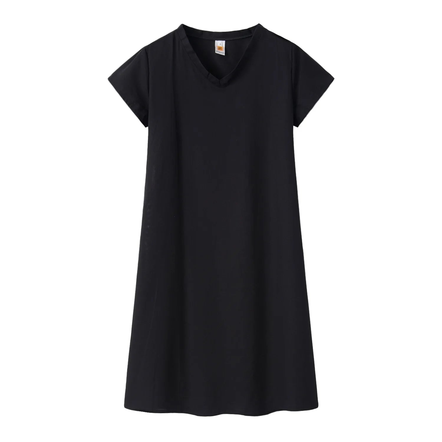 2024 New Popular Eleven Color Eight Size Solid Short Sleeve V-Neck Dress