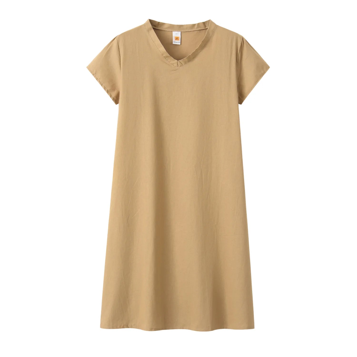 2024 New Popular Eleven Color Eight Size Solid Short Sleeve V-Neck Dress
