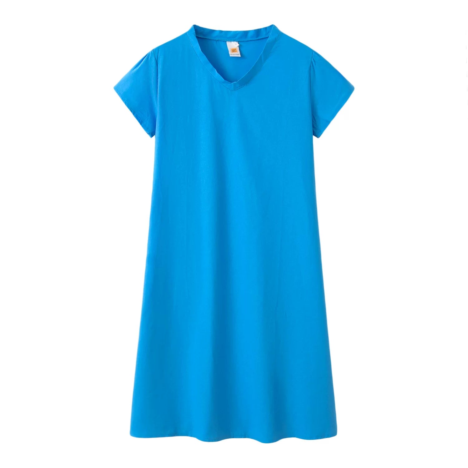 2024 New Popular Eleven Color Eight Size Solid Short Sleeve V-Neck Dress