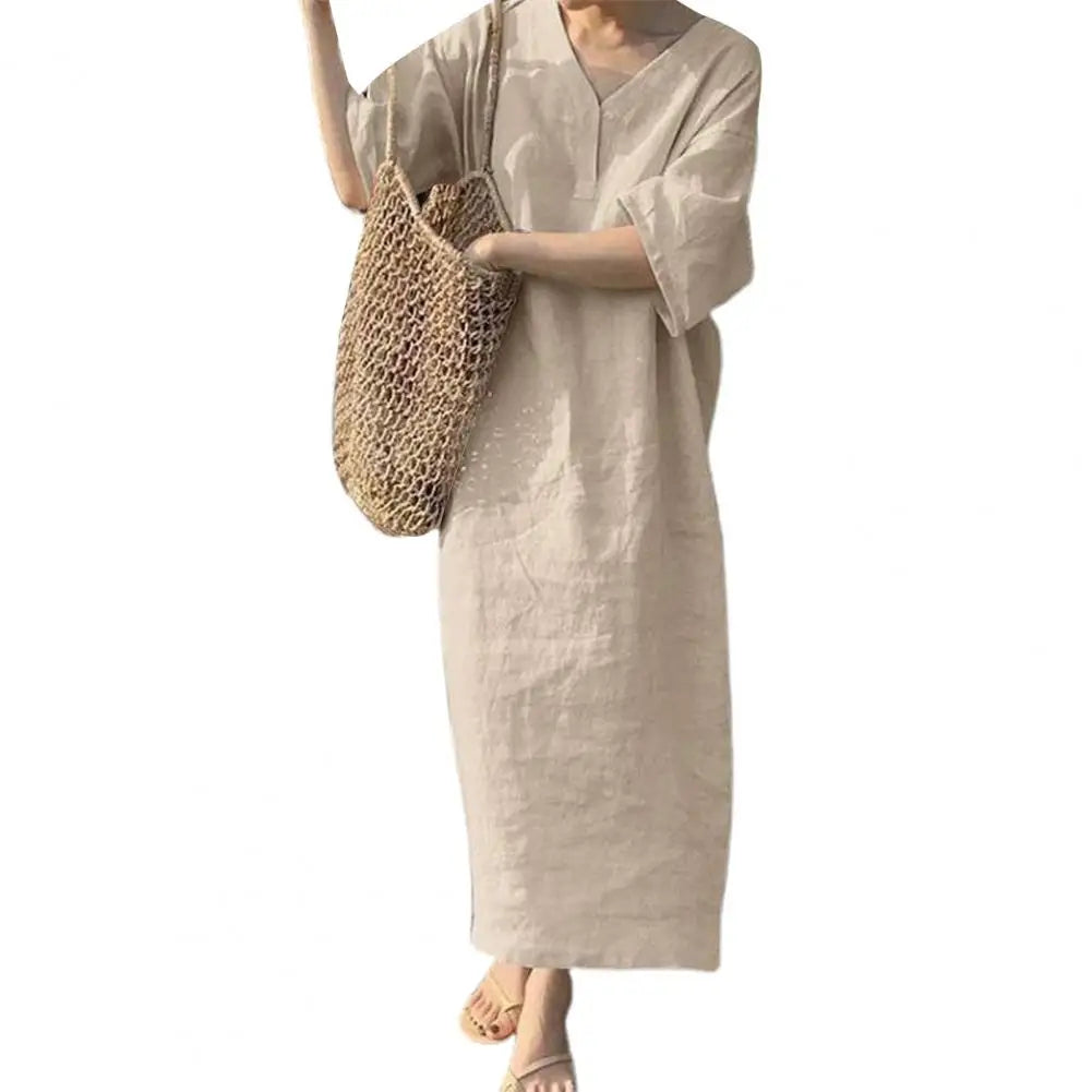 Cotton Linen Blend Day Dress