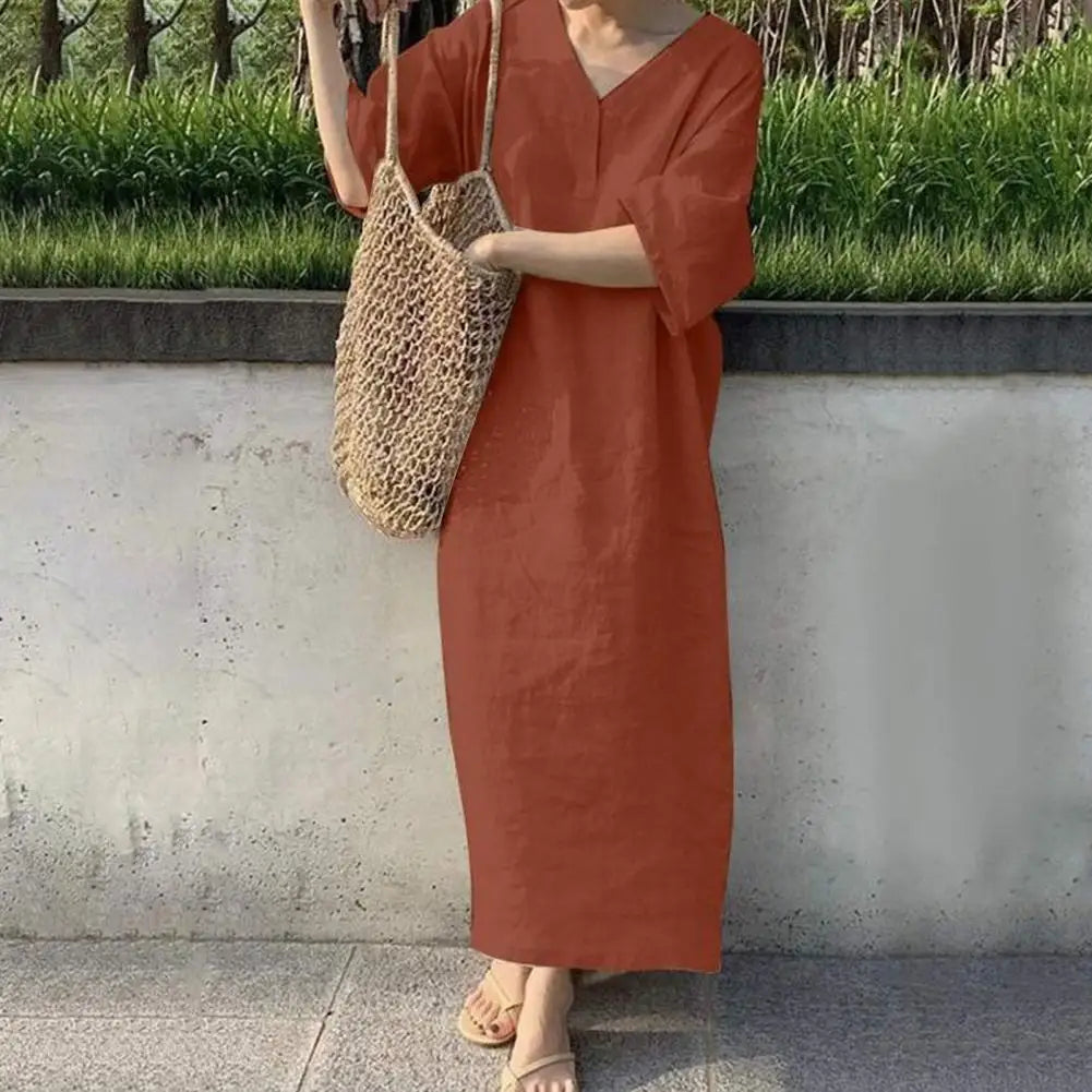 Cotton Linen Blend Day Dress