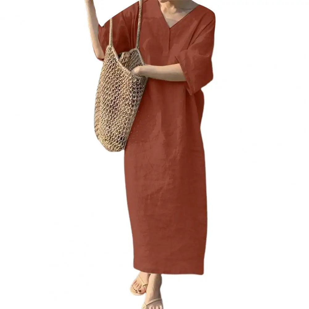 Cotton Linen Blend Day Dress
