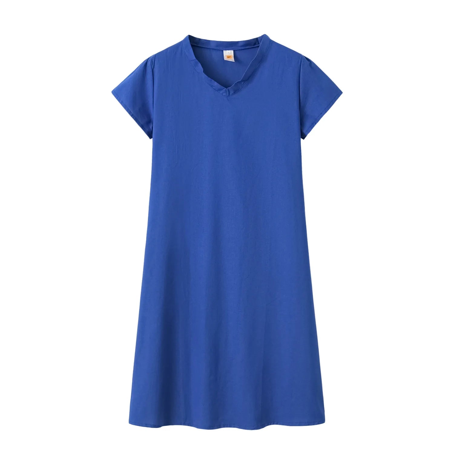 2024 New Popular Eleven Color Eight Size Solid Short Sleeve V-Neck Dress