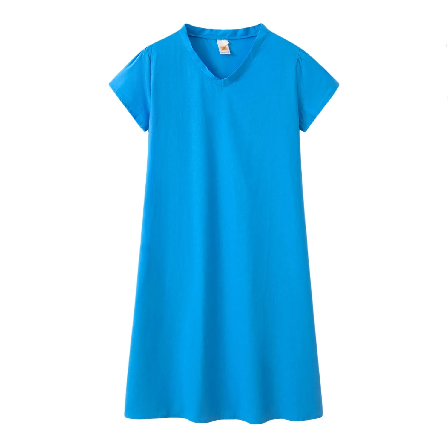 2024 New Popular Eleven Color Eight Size Solid Short Sleeve V-Neck Dress