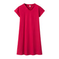 2024 New Popular Eleven Color Eight Size Solid Short Sleeve V-Neck Dress