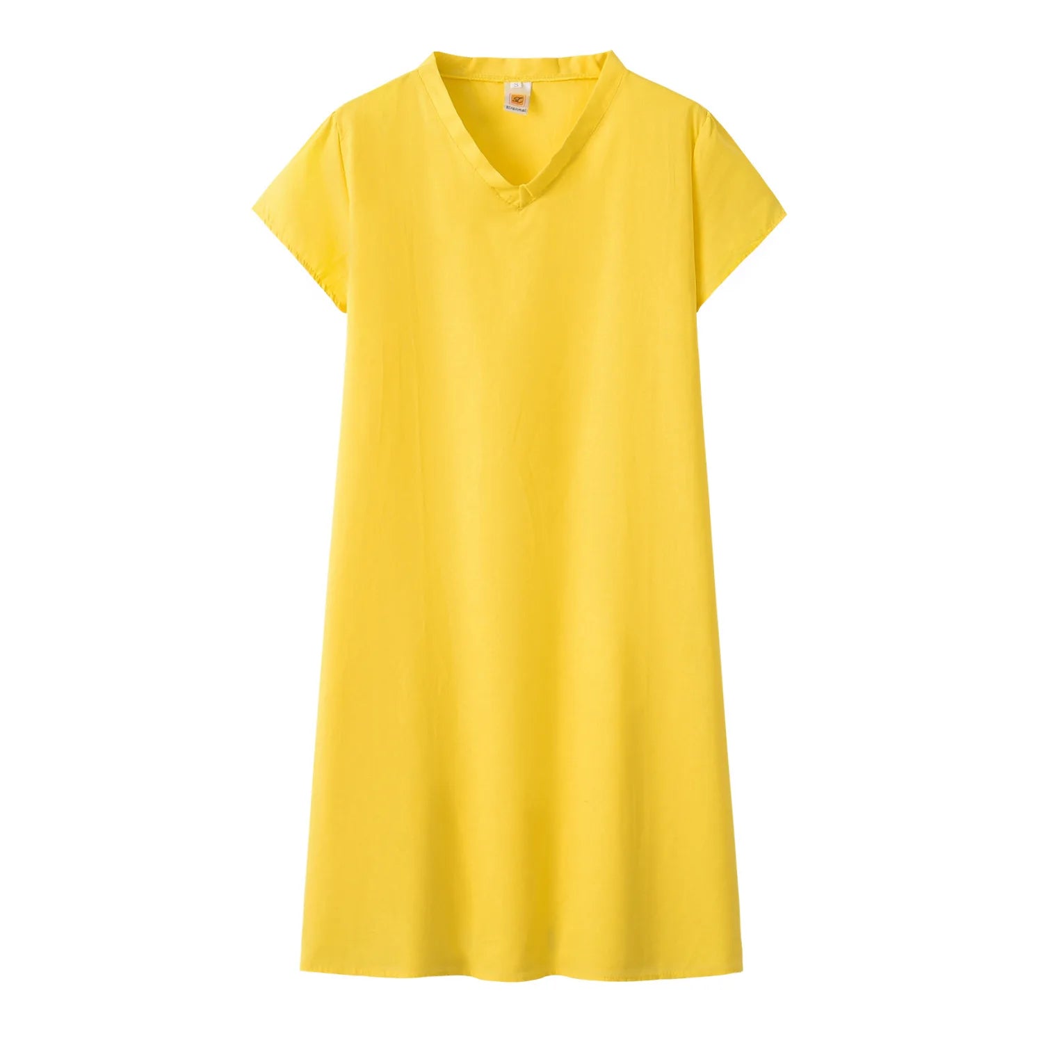 2024 New Popular Eleven Color Eight Size Solid Short Sleeve V-Neck Dress