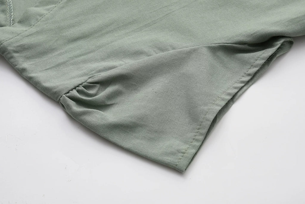 2024 New Popular Eleven Color Eight Size Solid Short Sleeve V-Neck Dress