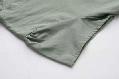 2024 New Popular Eleven Color Eight Size Solid Short Sleeve V-Neck Dress