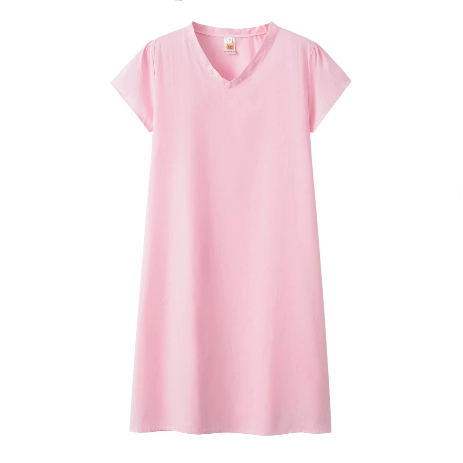 2024 New Popular Eleven Color Eight Size Solid Short Sleeve V-Neck Dress