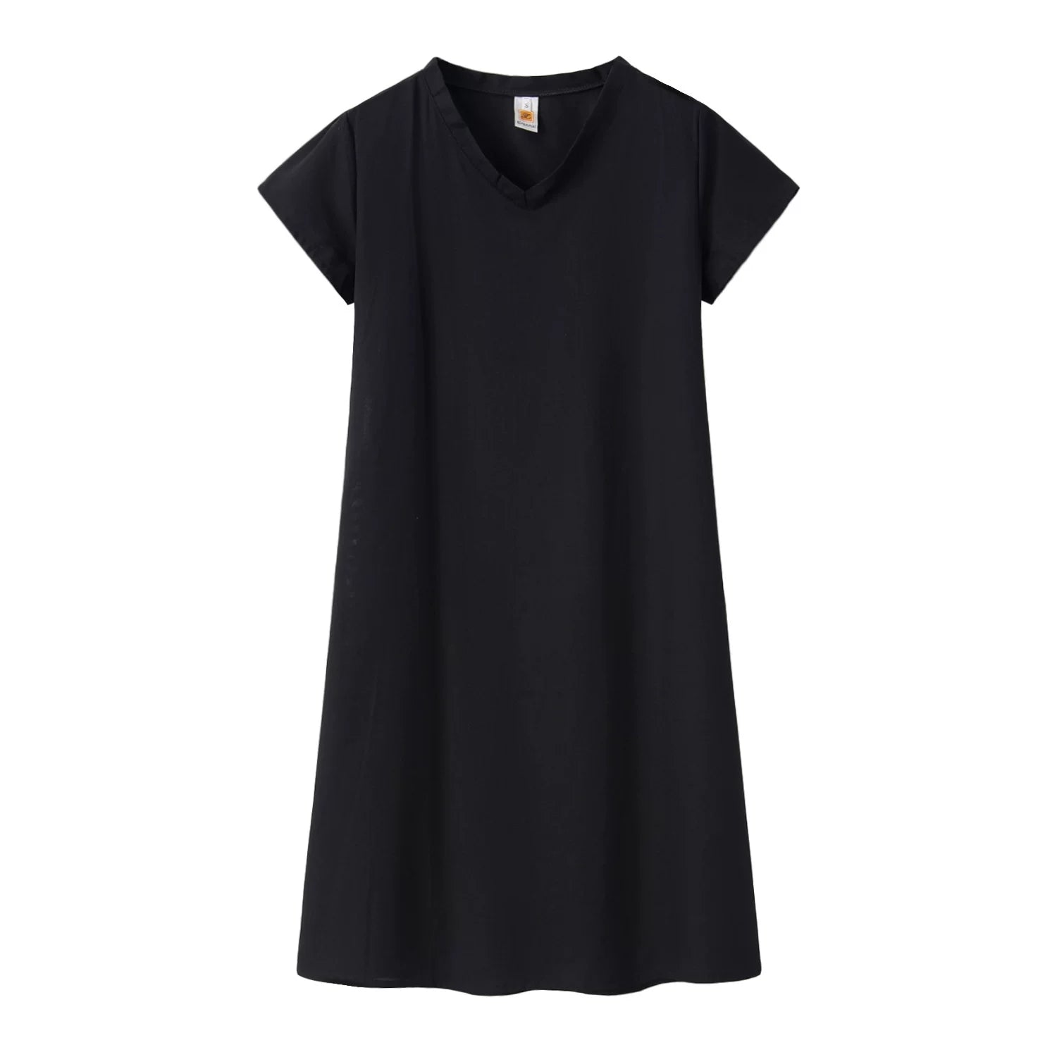 2024 New Popular Eleven Color Eight Size Solid Short Sleeve V-Neck Dress