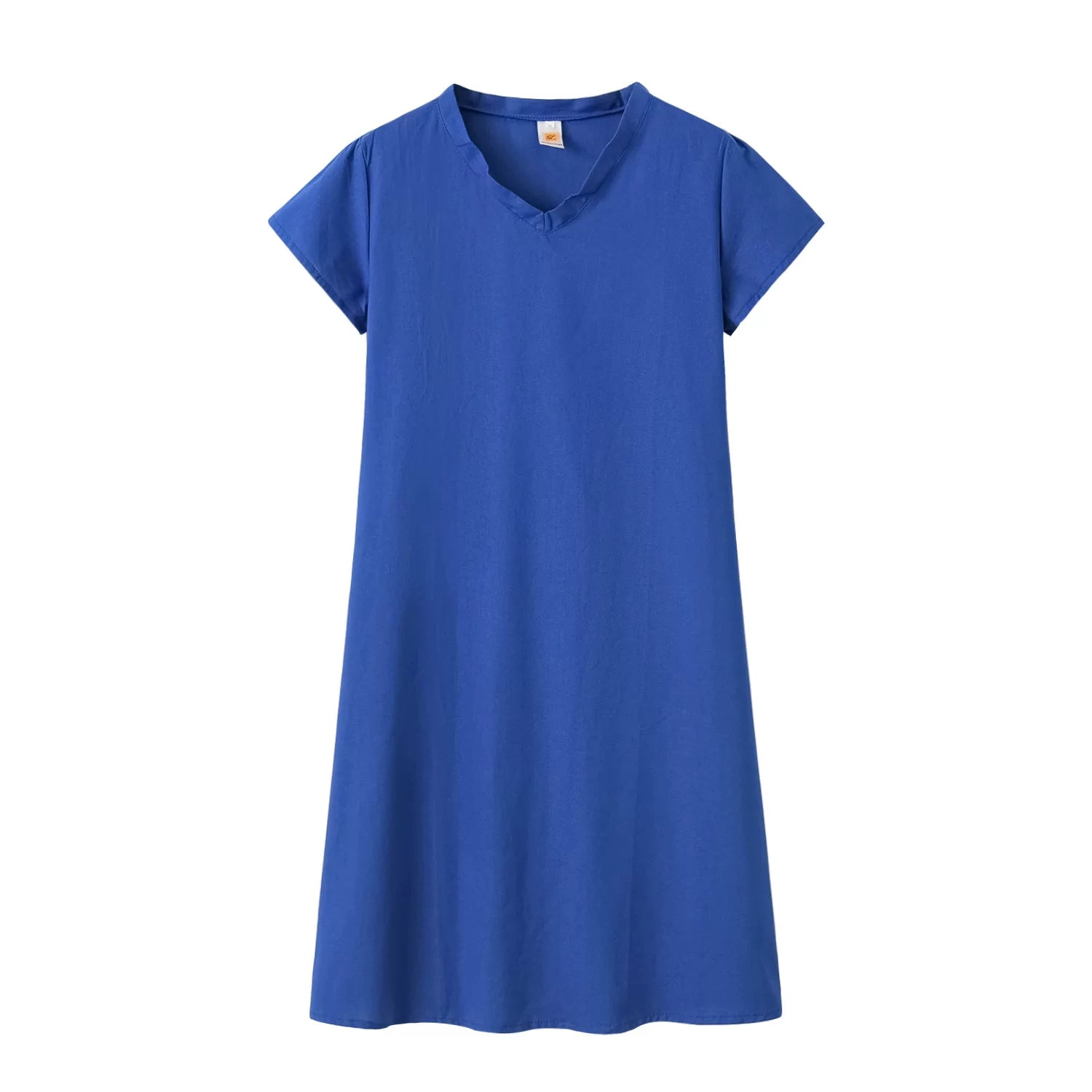 2024 New Popular Eleven Color Eight Size Solid Short Sleeve V-Neck Dress