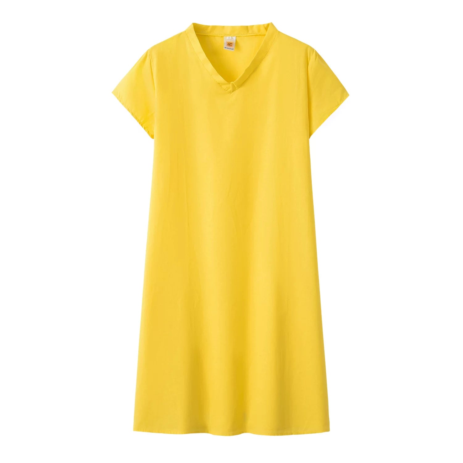 2024 New Popular Eleven Color Eight Size Solid Short Sleeve V-Neck Dress