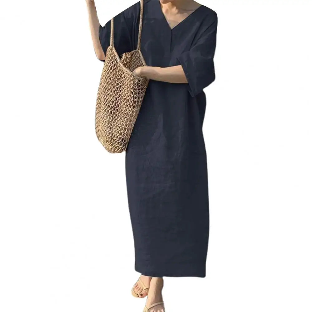 Cotton Linen Blend Day Dress