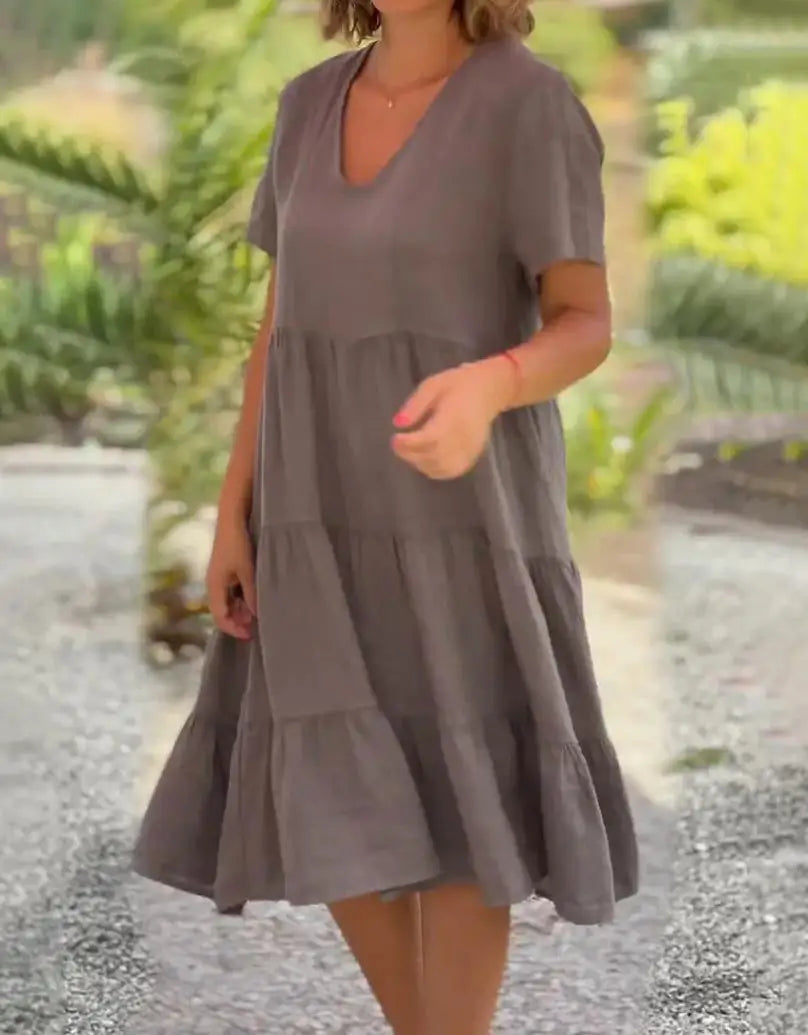 Cotton Linen Casual Women's Dresses 2026
