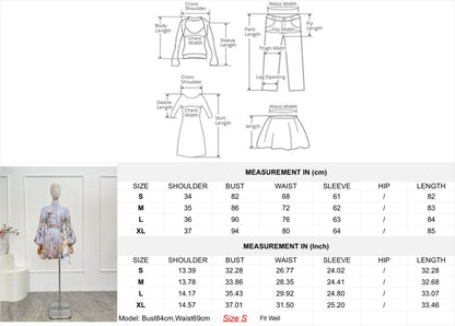 Linen Women Clothes Hight Quality Blue Floral Print Long Sleeve Self Bow Tie At Waist Mini Dress