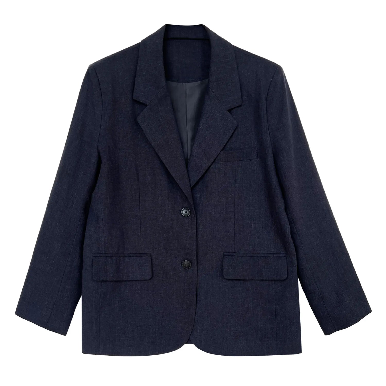 Linen Blazer For Women 2025 Spring Cotton-linen Suit + Pants Set Sold Separately