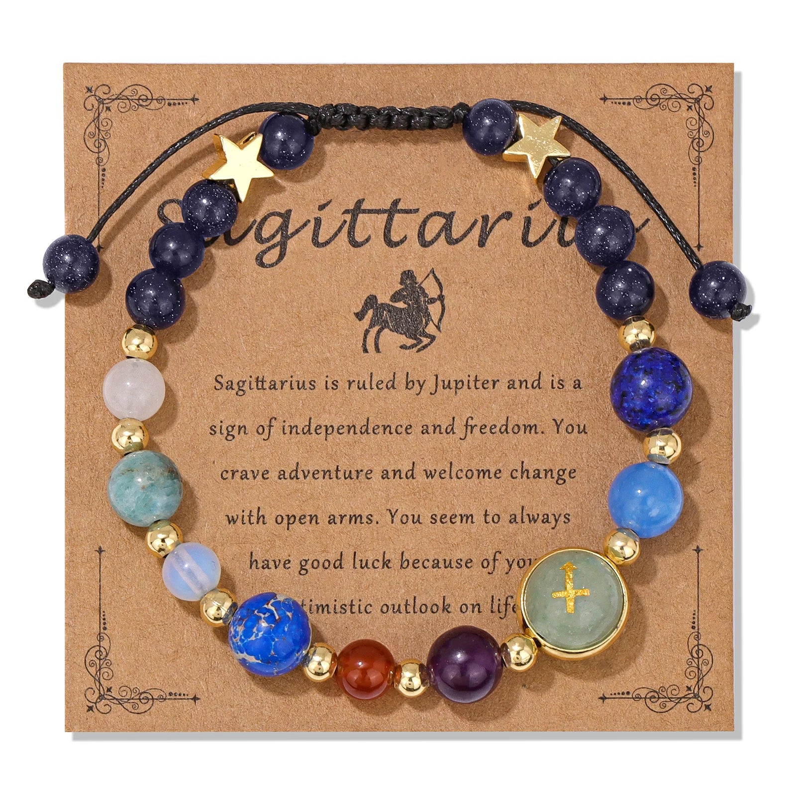 Ziahme Zodiac Signs Natural Stone Bracelets