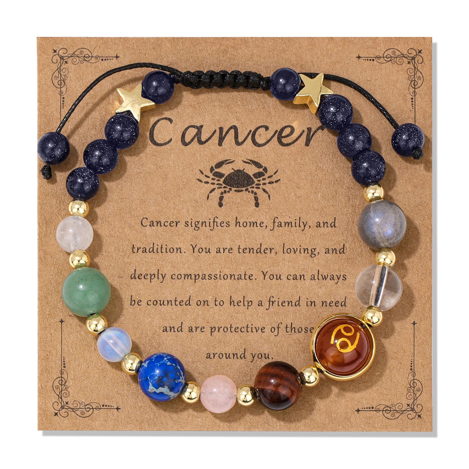 Ziahme Zodiac Signs Natural Stone Bracelets