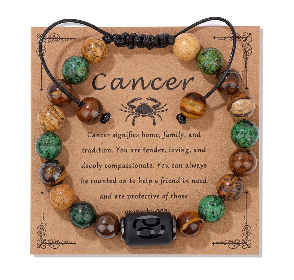 Ziahme Zodiac Signs Natural Stone Bracelets