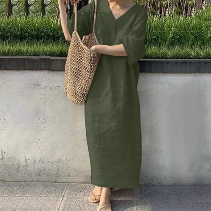 Cotton Linen Blend Day Dress