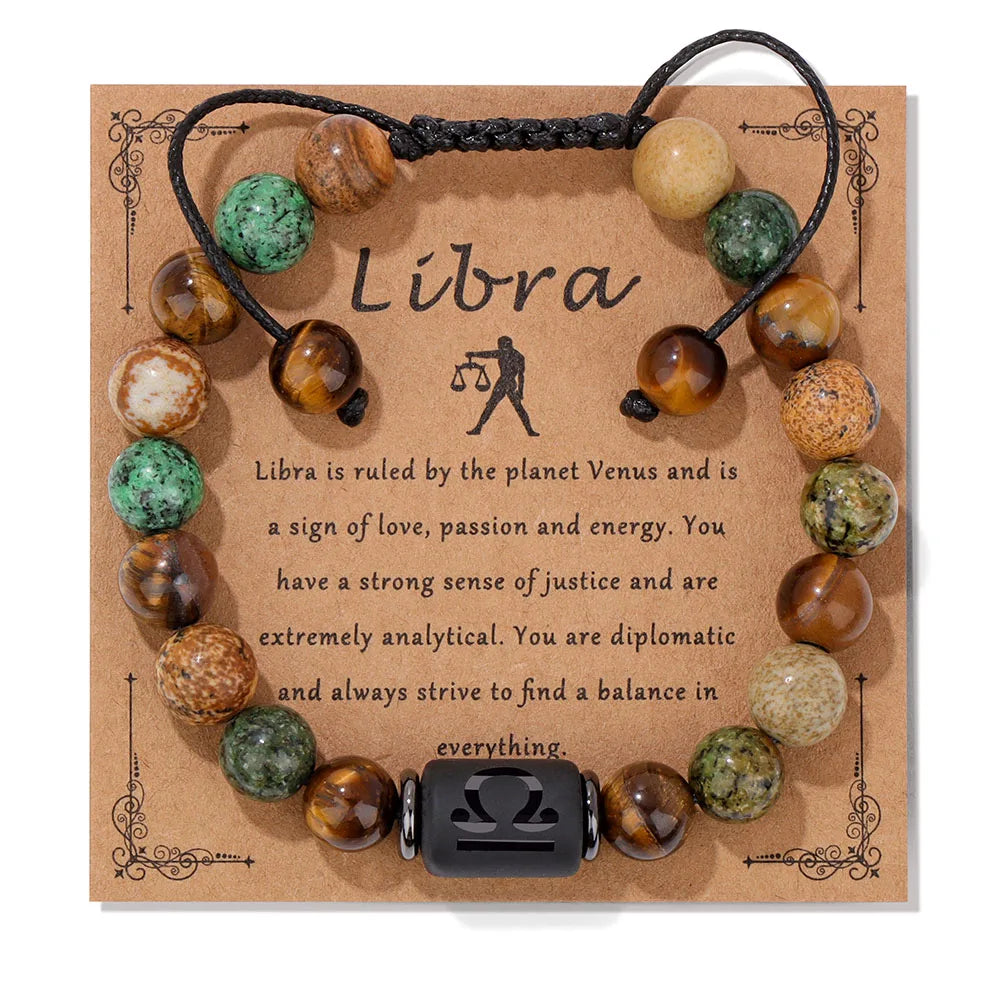 Ziahme Zodiac Signs Natural Stone Bracelets