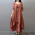 Women Elegant Linen Bohemia Day Dress