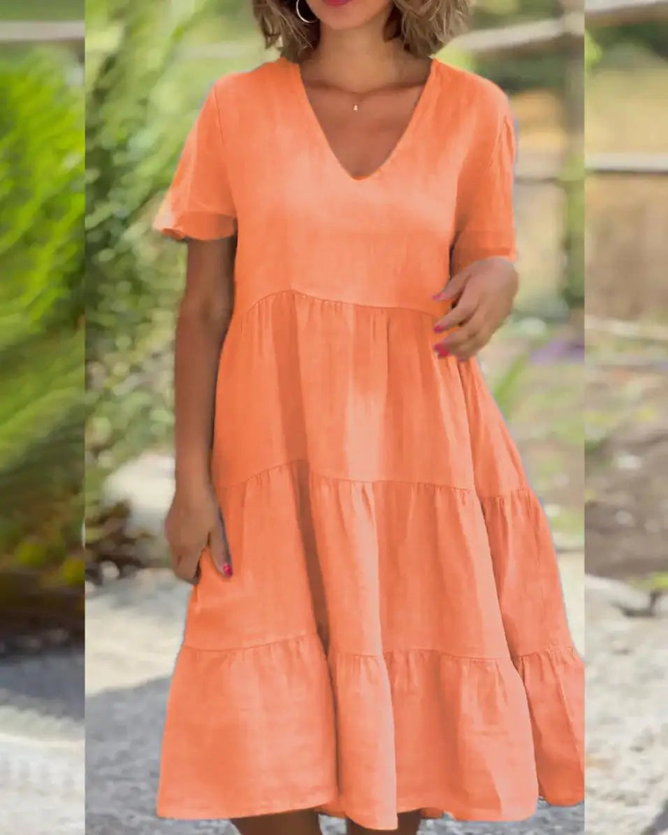 Cotton Linen Casual Women's Dresses 2026