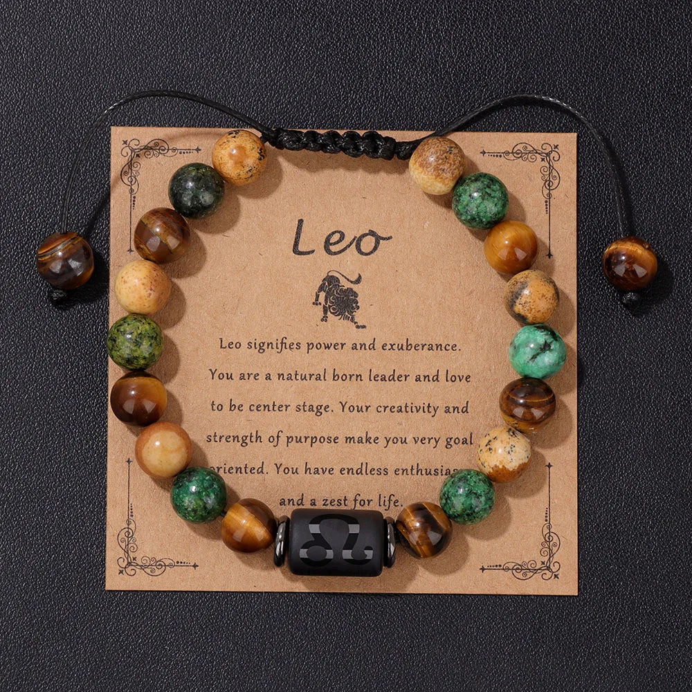Ziahme Zodiac Signs Natural Stone Bracelets