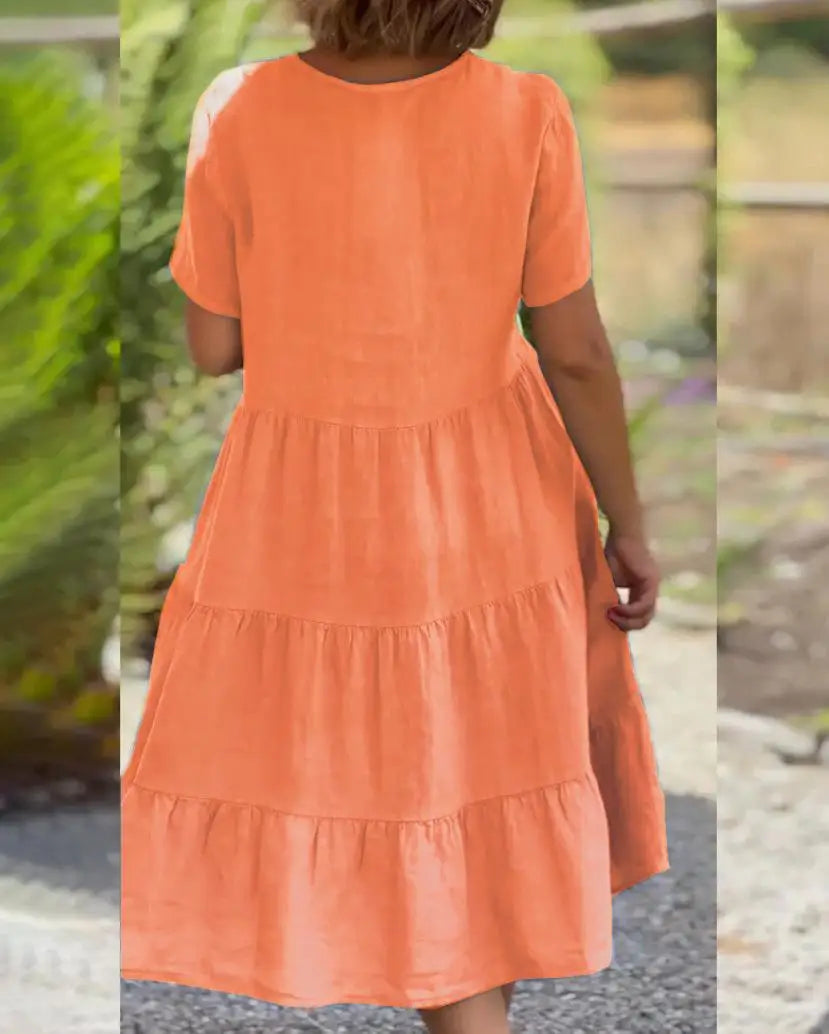 Cotton Linen Casual Women's Dresses 2026