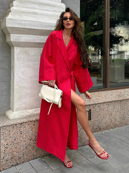 Cotton and Linen Dress Women&