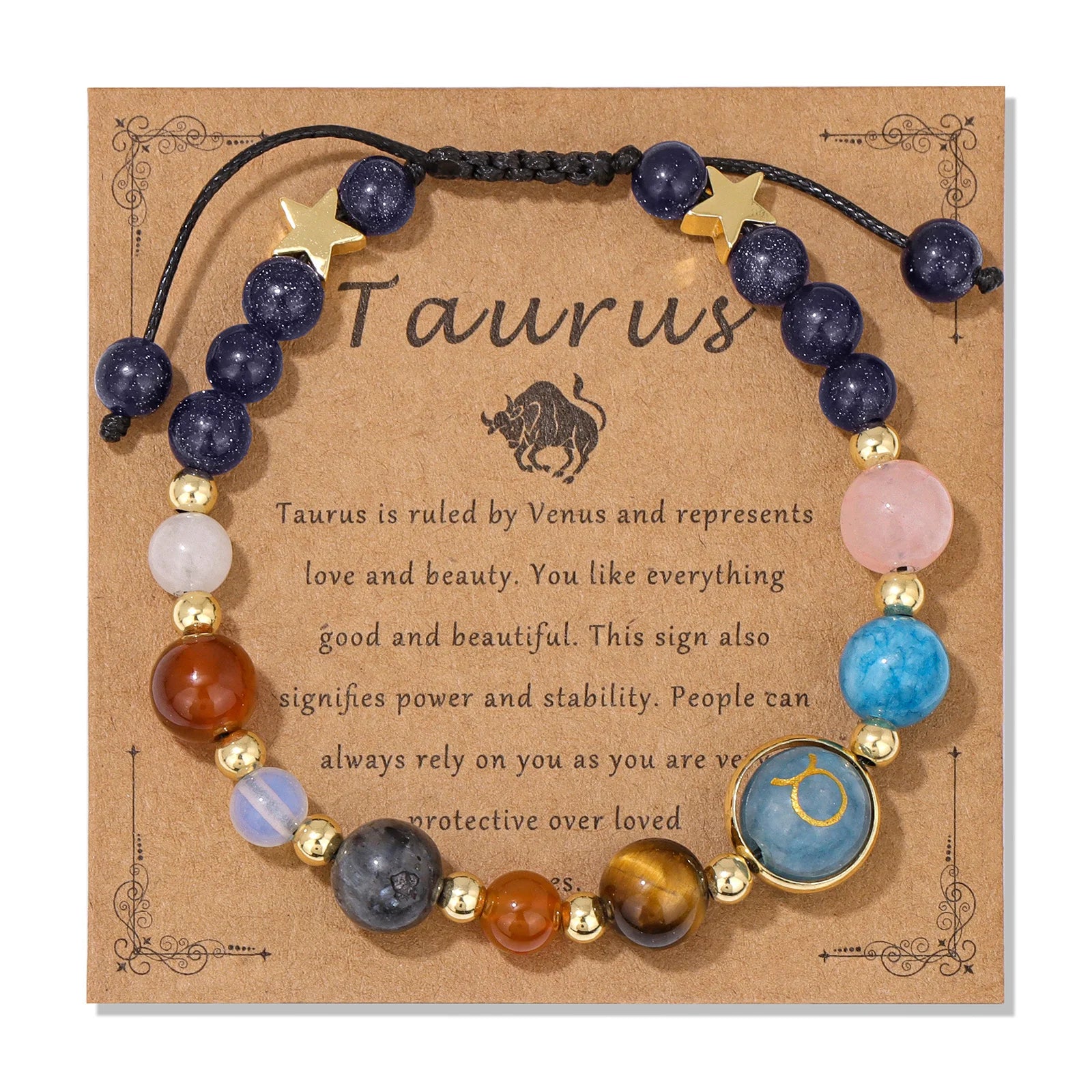 Ziahme Zodiac Signs Natural Stone Bracelets