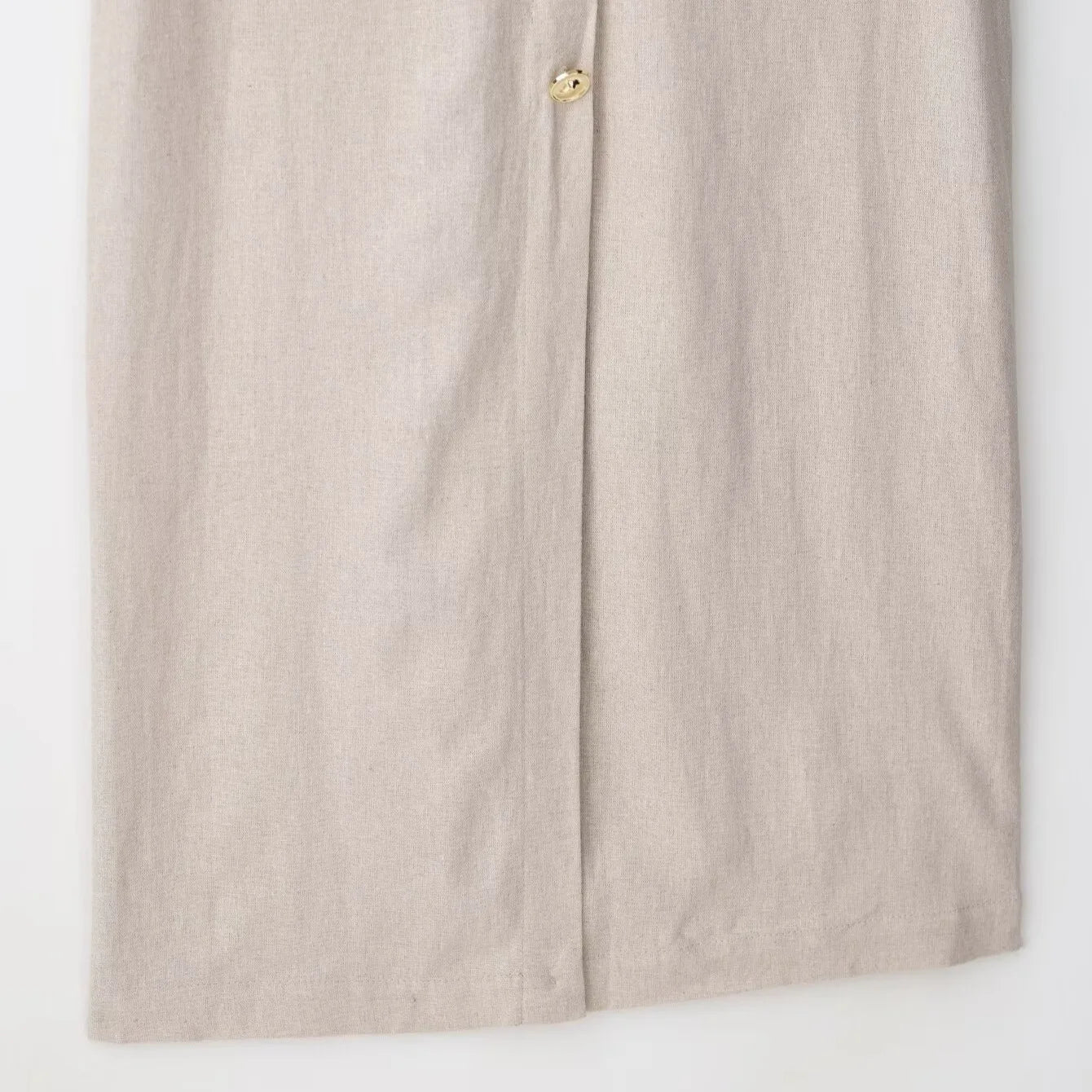 Elegant Linen Blend Belted Sleeveless Midi Dress