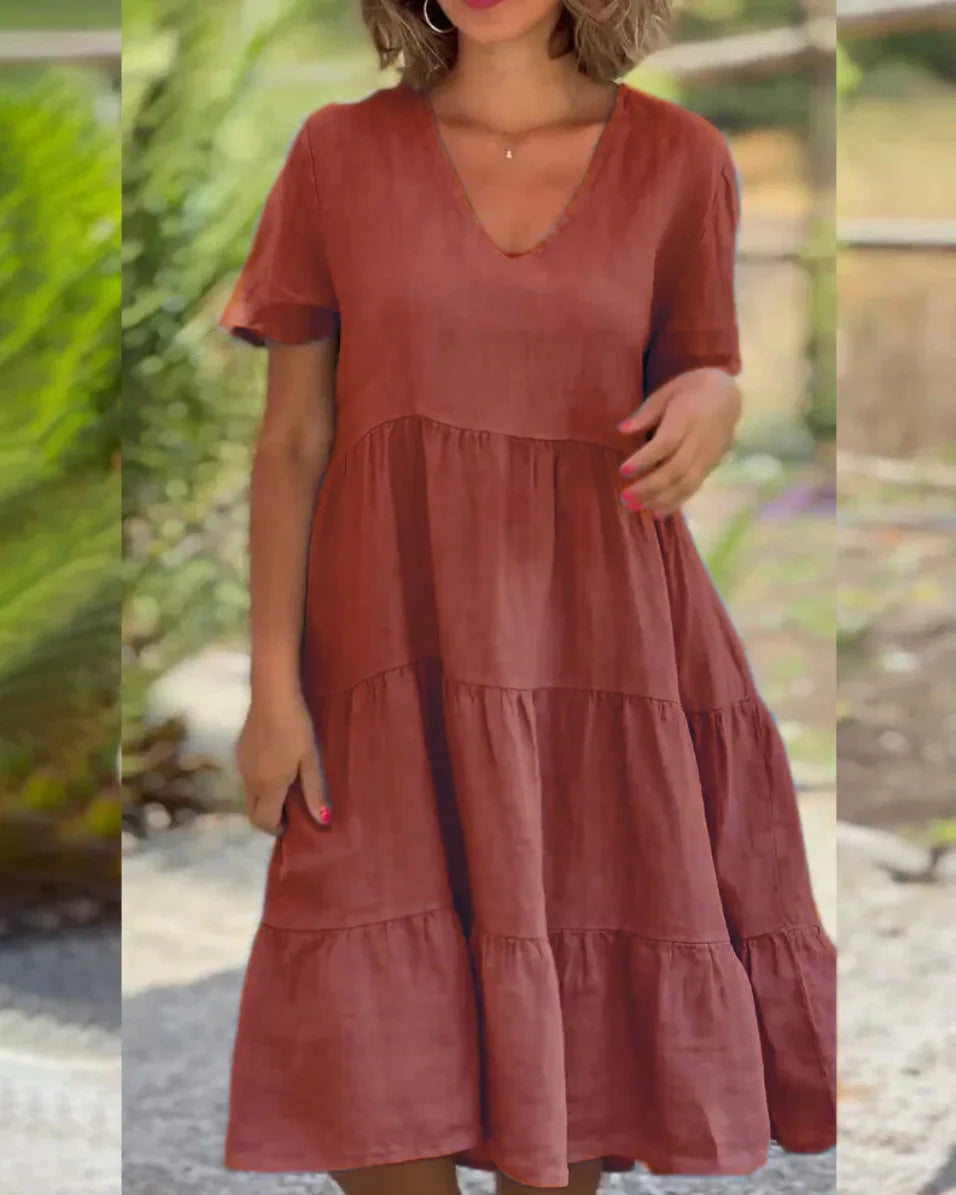 Cotton Linen Casual Women's Dresses 2026