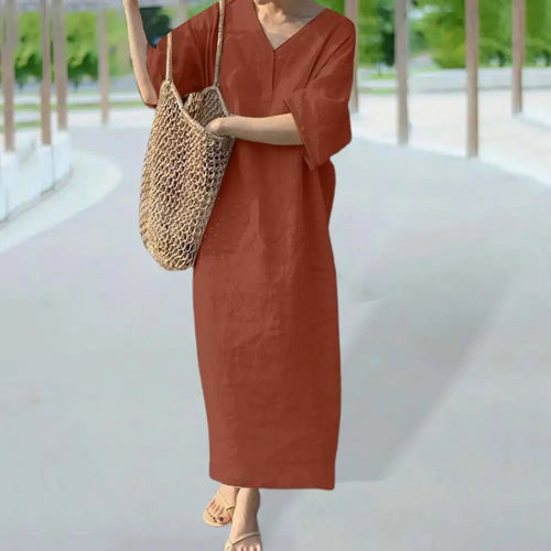 Cotton Linen Blend Day Dress