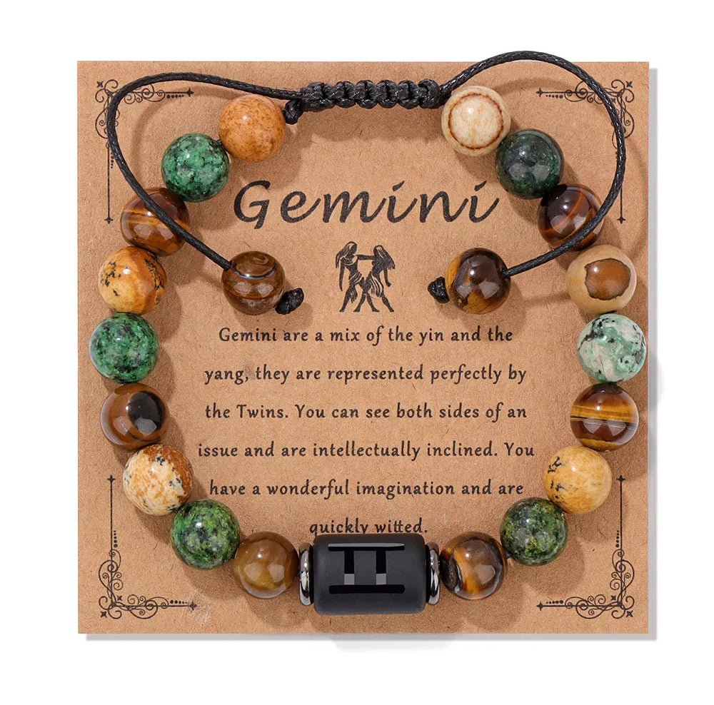 Ziahme Zodiac Signs Natural Stone Bracelets