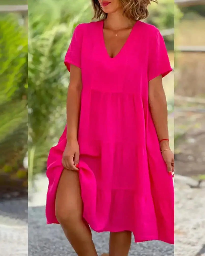 Cotton Linen Casual Women's Dresses 2026