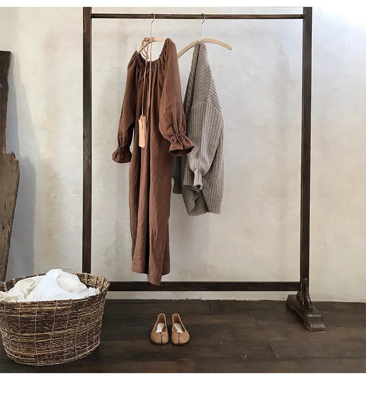 Spring Vintage Cotton Linen Dress
