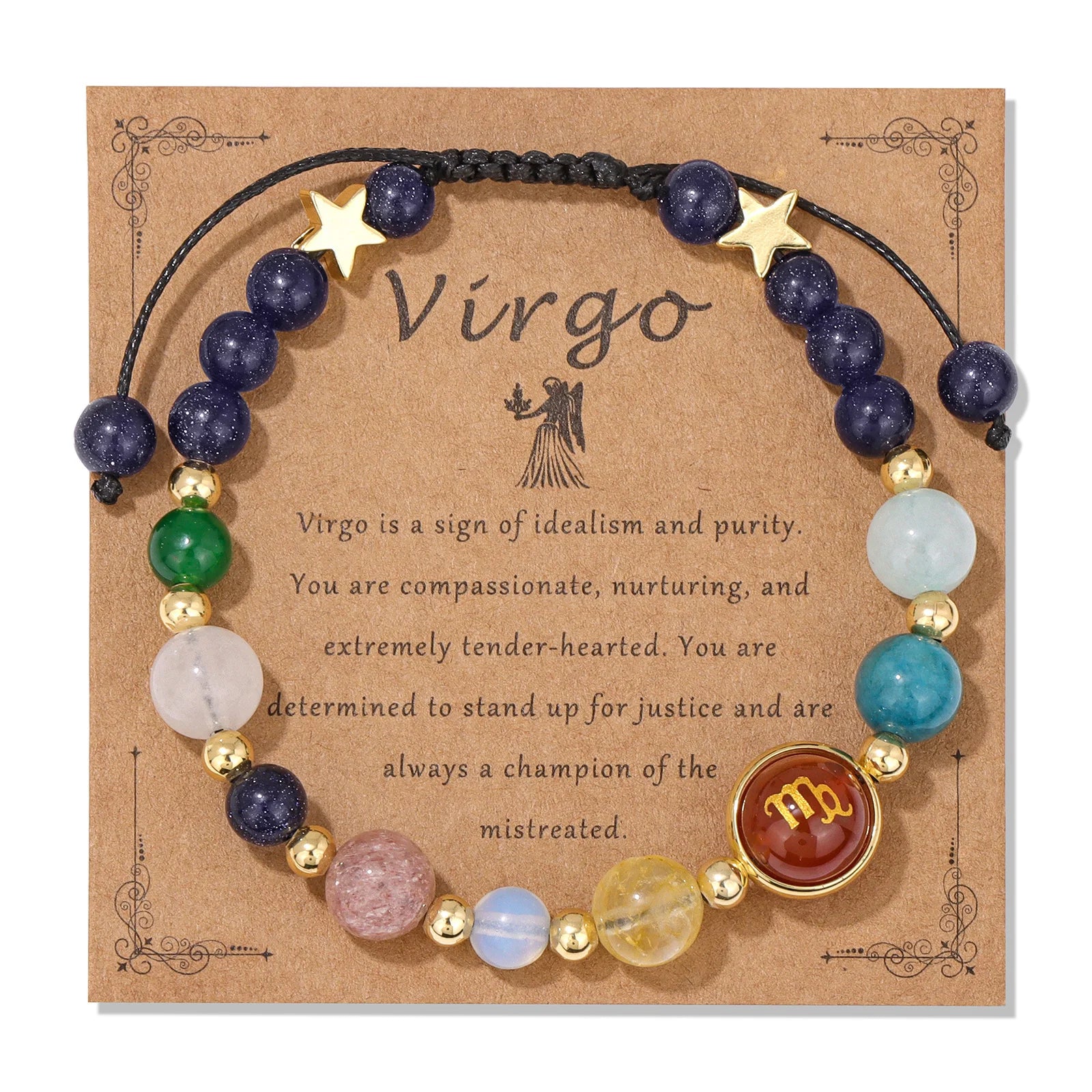 Ziahme Zodiac Signs Natural Stone Bracelets