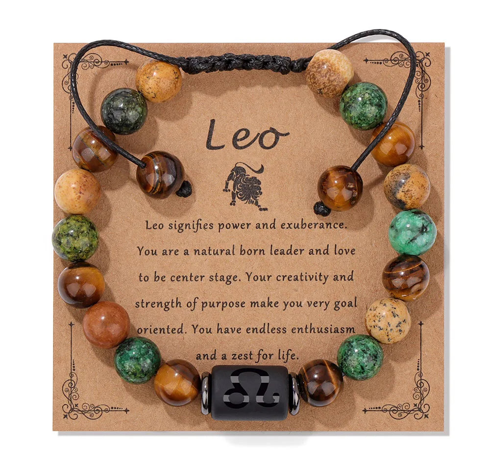 Ziahme Zodiac Signs Natural Stone Bracelets