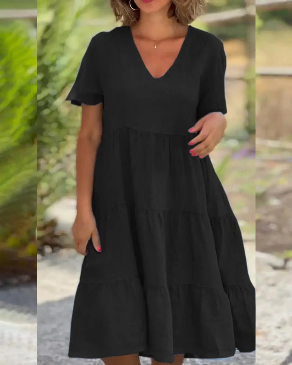 Cotton Linen Casual Women's Dresses 2026