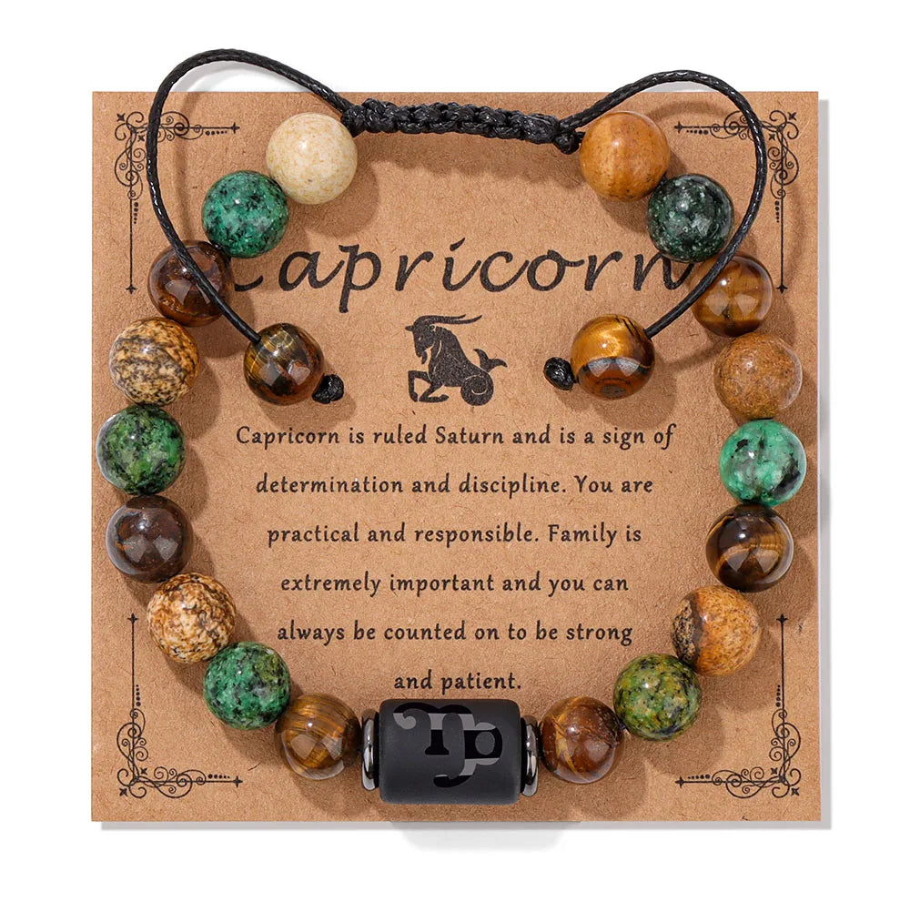 Ziahme Zodiac Signs Natural Stone Bracelets