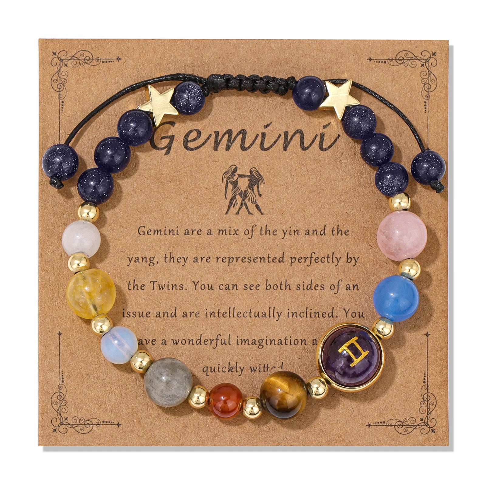 Ziahme Zodiac Signs Natural Stone Bracelets