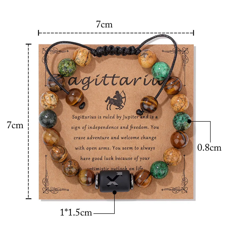 Ziahme Zodiac Signs Natural Stone Bracelets