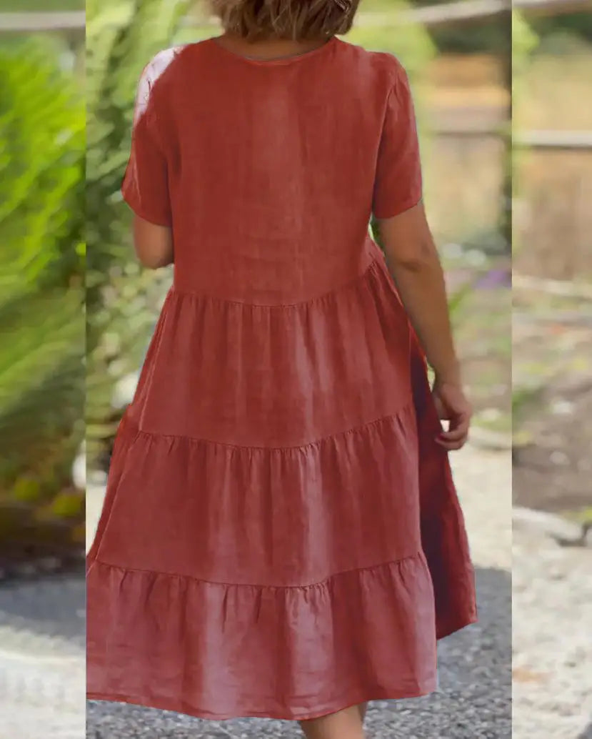 Cotton Linen Casual Women's Dresses 2026