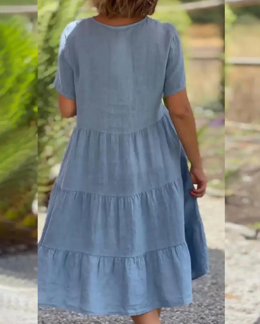 Cotton Linen Casual Women's Dresses 2026