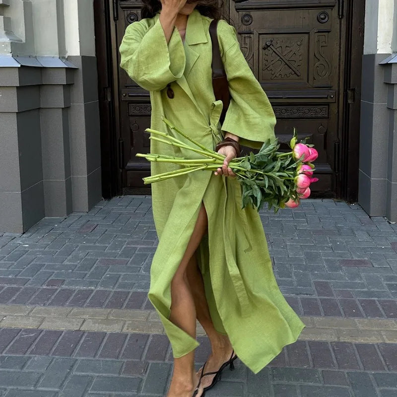 Cotton and Linen Dress Women&