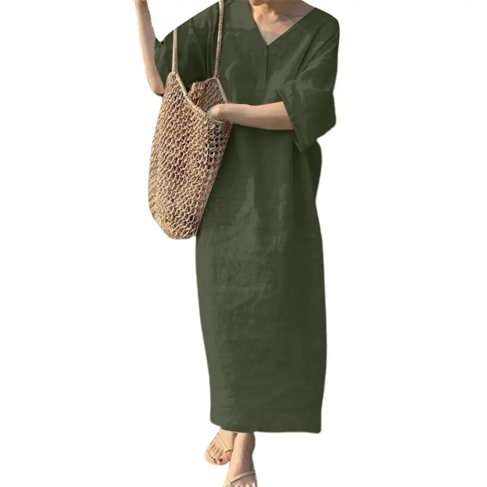 Cotton Linen Blend Day Dress