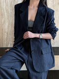 Linen Blazer For Women 2025 Spring Cotton-linen Suit + Pants Set Sold Separately