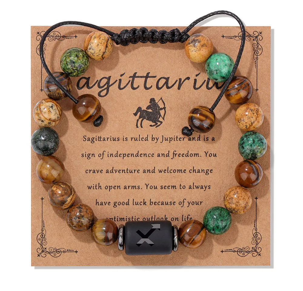 Ziahme Zodiac Signs Natural Stone Bracelets