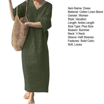 Cotton Linen Blend Day Dress